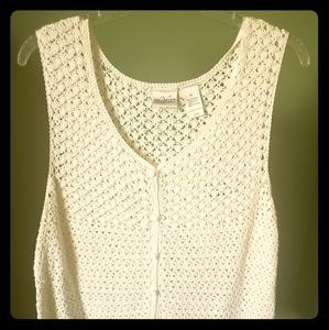 White Lace Sleeveless Top